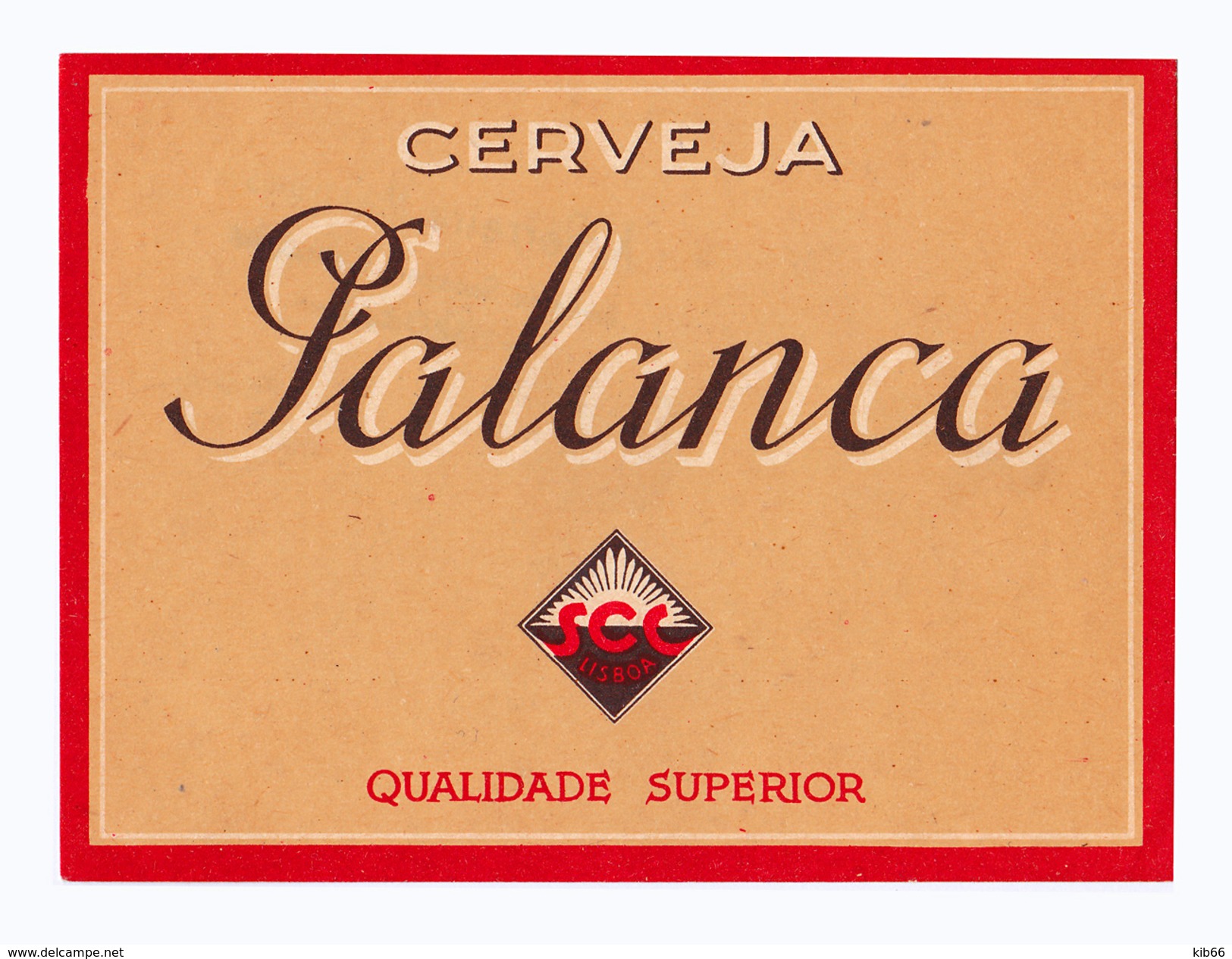 Ancienne Étiquette Bière Cerveja PALANCA Brasserie Portugal (Beer Label Bieretiketten) - Bière