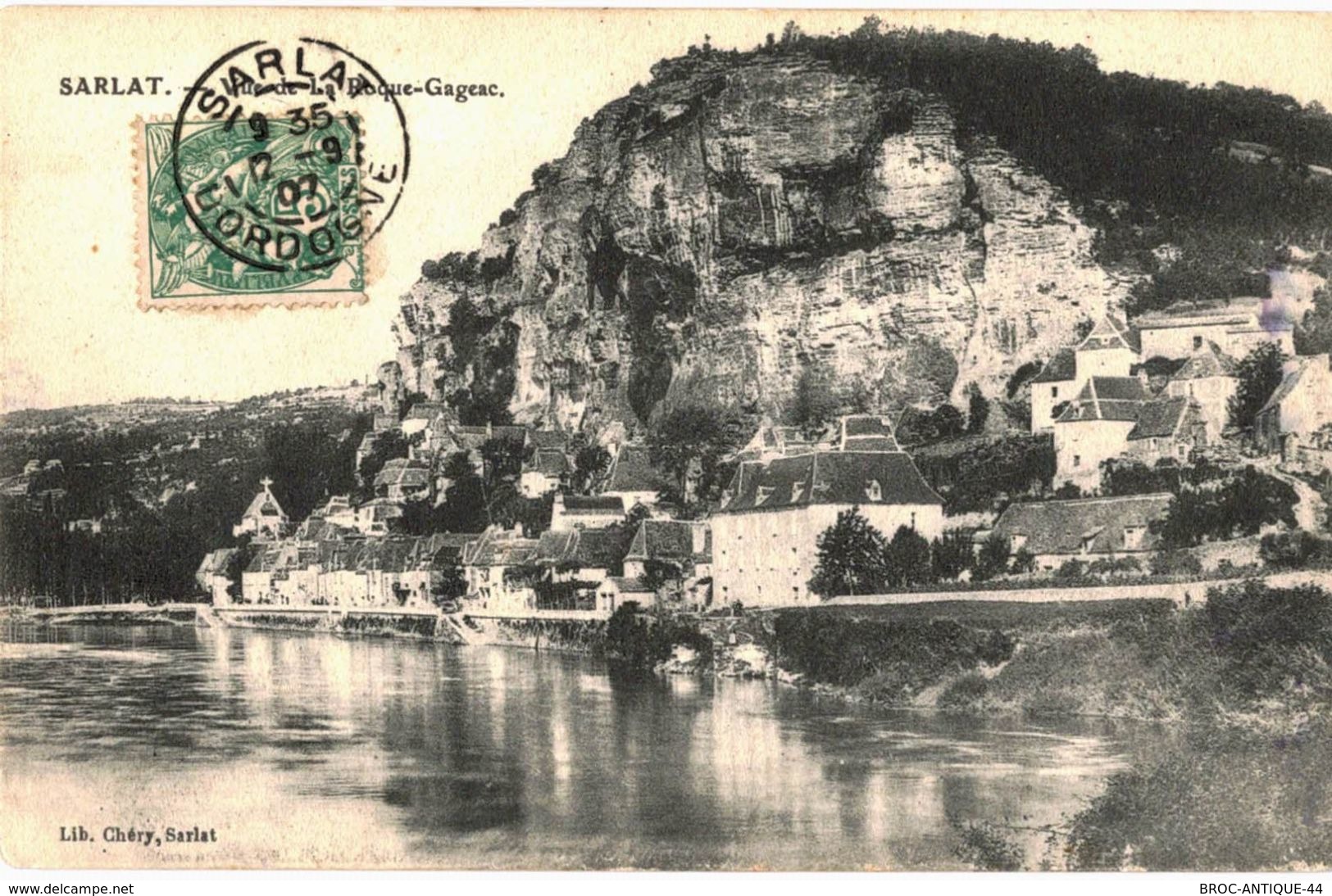 CPA N°16175 - SARLAT - VUE DE LA ROQUE GAGEAC + UNE - Sarlat La Caneda