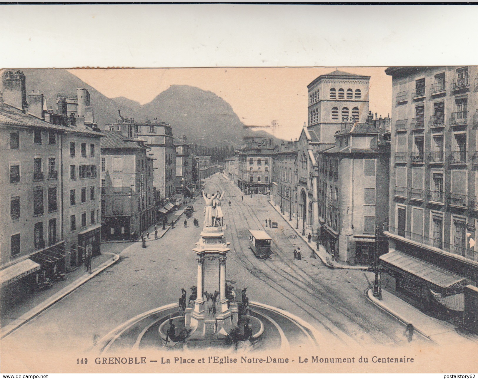 Grenoble To Rovigo Su Post Card  1921 - Storia Postale