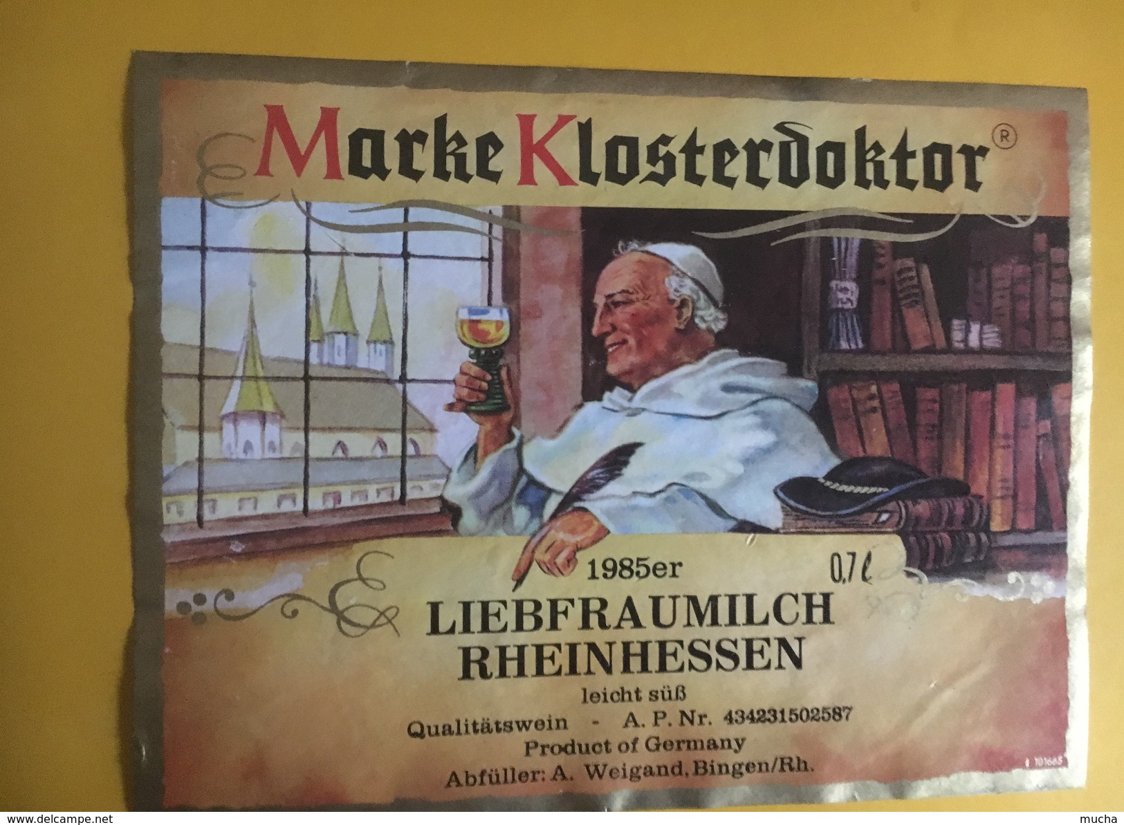 6185 - Marke Klosterdoktor 1985 Liebfraumilch Rheinhessen Allemagne - Autres & Non Classés