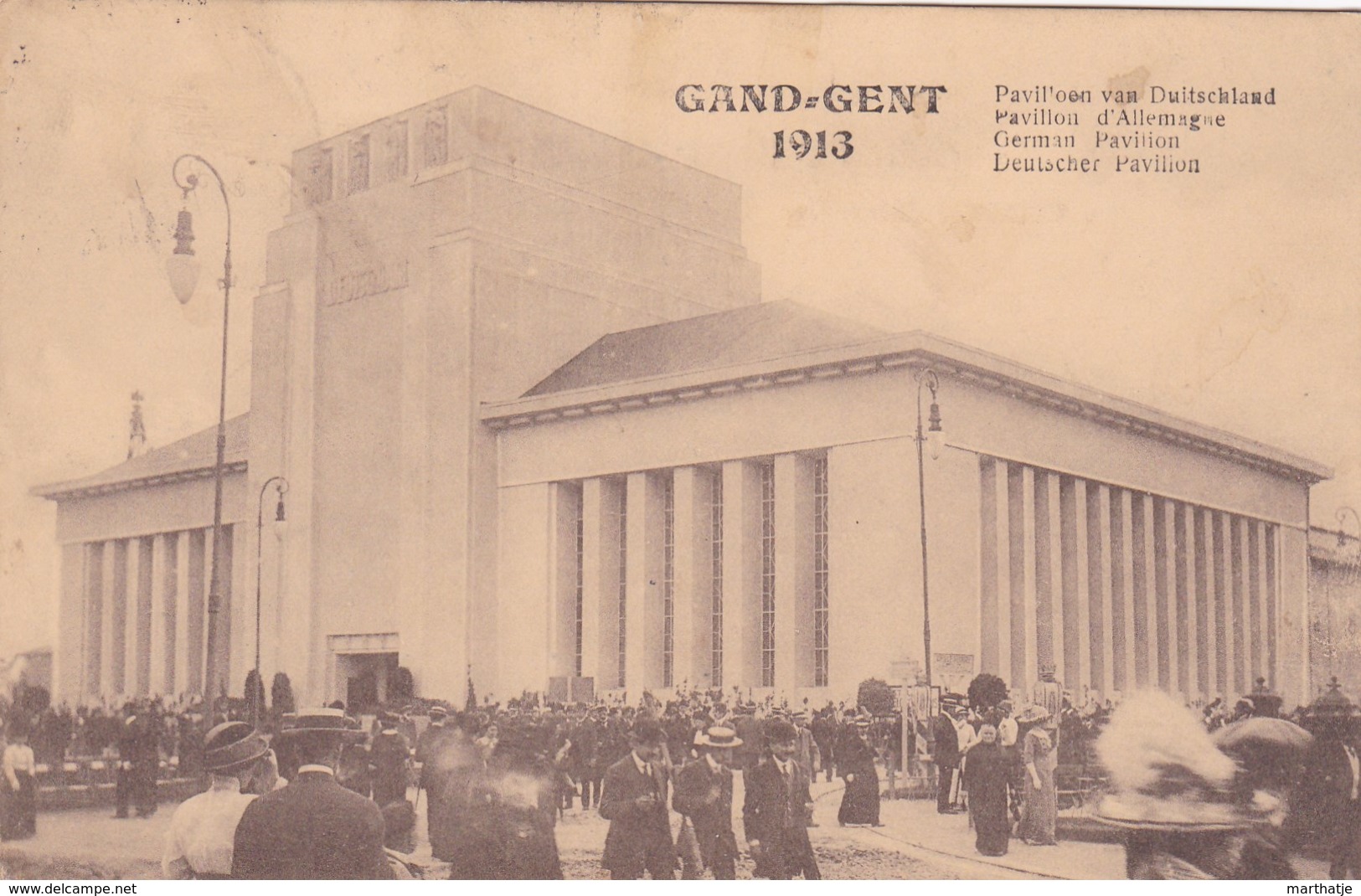 Gand-Gent 1913-Paviljoen Van Duitschland - Pavillon D'Allemagne - Gent