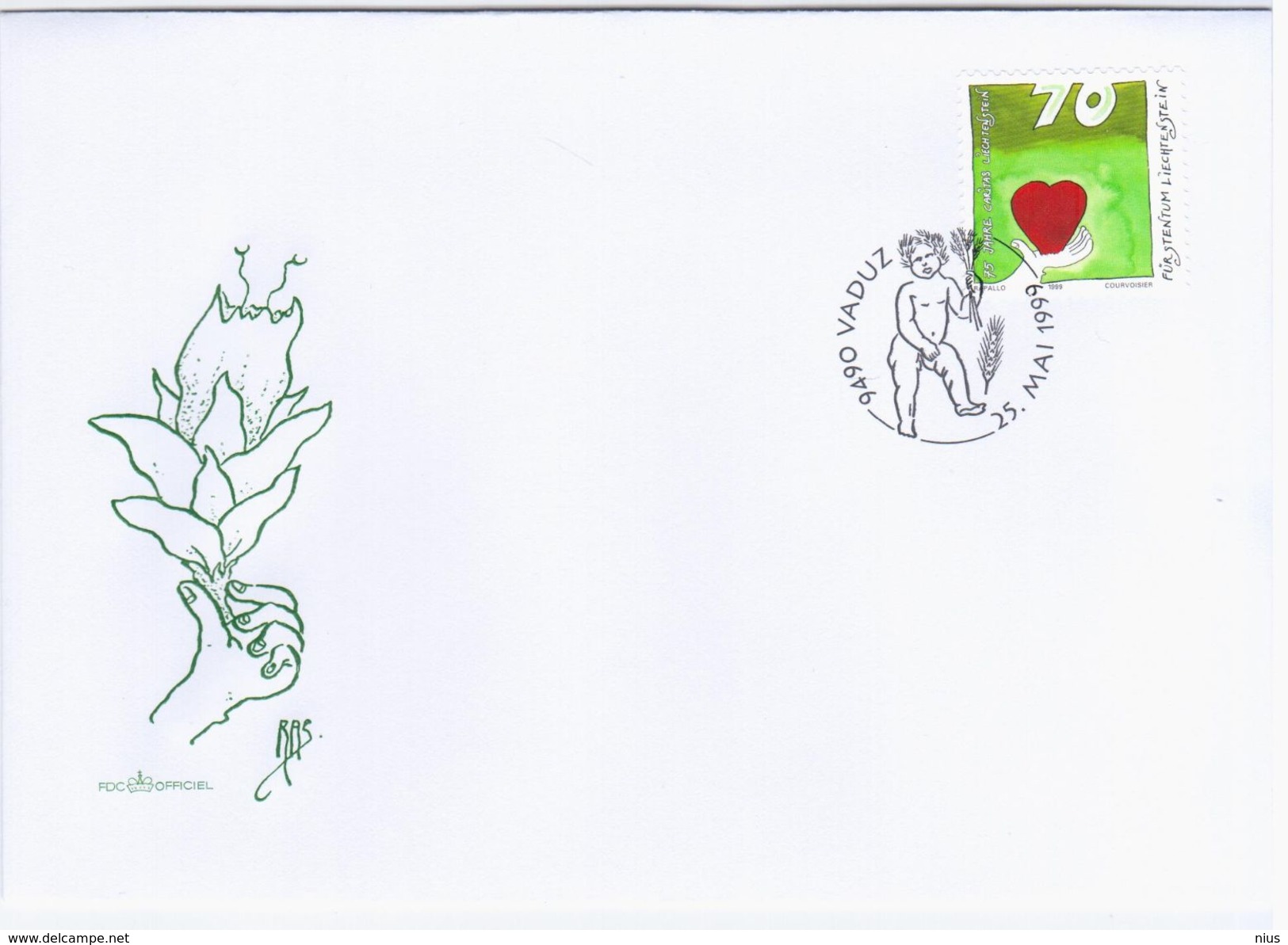 Liechtenstein 1999 FDC Organization Caritas - FDC