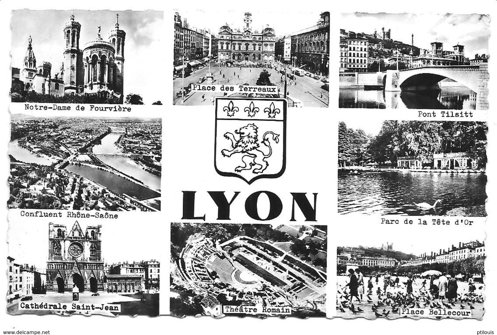 LYON - 36100 - Paysages Lyonnais (Fourvière, PL Terreaux, Pont Tilsitt, Confluent, Tête D'Or ...) - Ed. J. Cellard, Bron - Autres & Non Classés