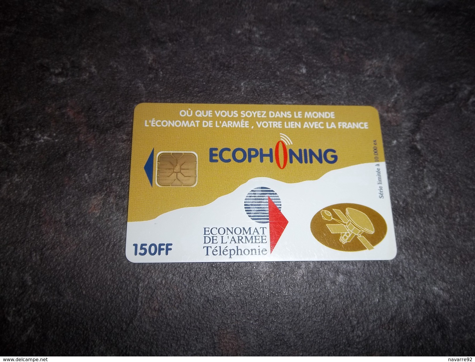 CARTE A PUCE ECOPHONING VERSO SATELLITE B.E !!! -  Cartes à Usage Militaire