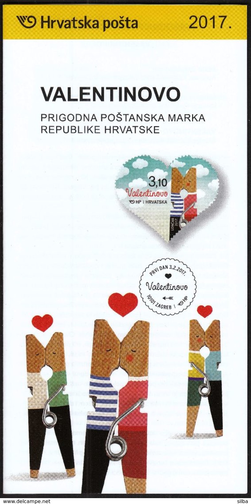 Croatia 2017 / Prospectus, Leaflet, Brochure / Saint Valentine's Day / Love Couple - Croatia