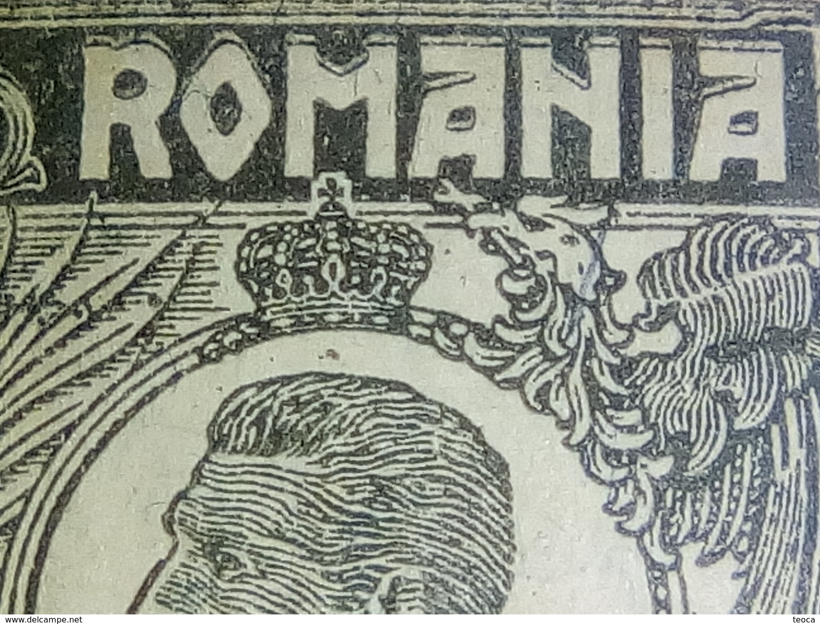 ROMANIA 1922 KING FERDINAND ,3 BANI, WRITE "ROMANIA" DOUBLE RELIEF AND BROKEN FRAME IN CORNER UP, ERROR - Plaatfouten En Curiosa