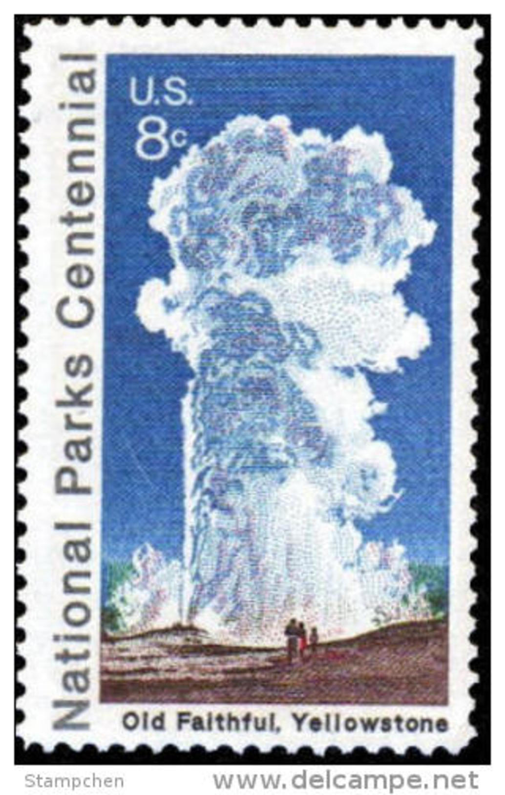 1972 USA National Parks Centennial Old Faithful - Yellowstone Stamp Sc#1453 Geology - Other & Unclassified