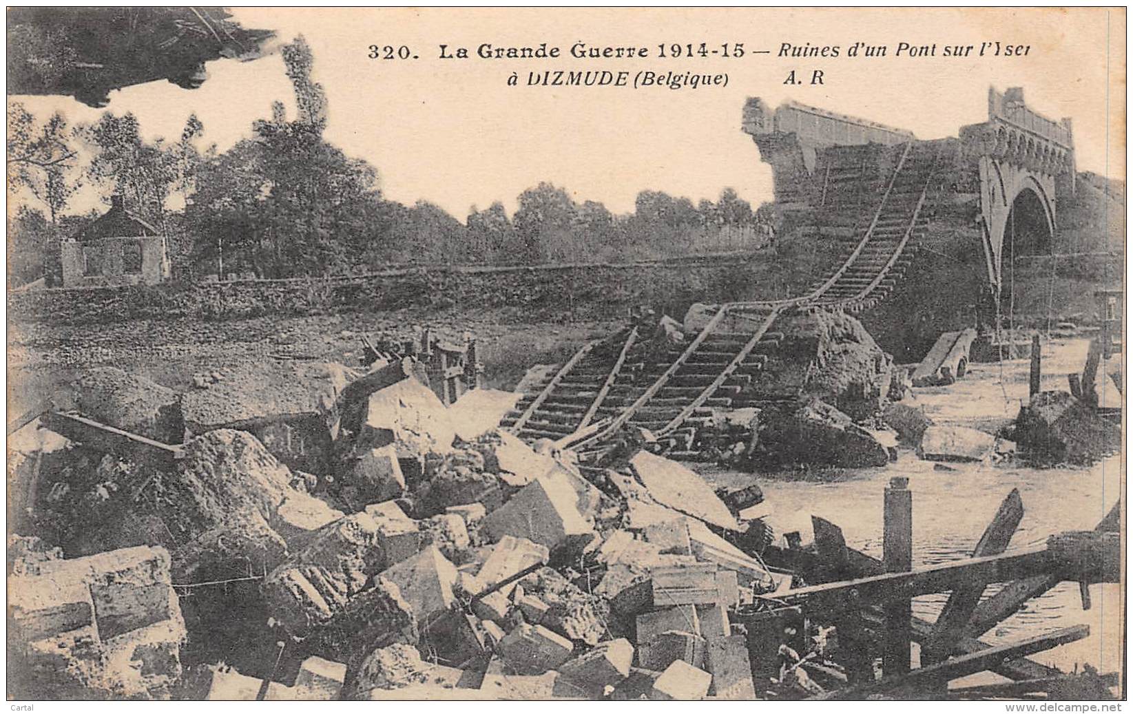 DIZMUDE - La Grande Guerre 1914-15 - Ruines D'un Pont Sur L'Yser. - Diksmuide