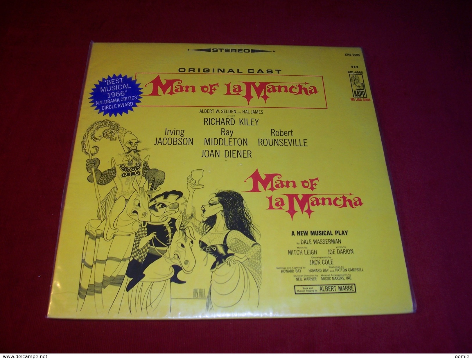 RICHARD KILEY   ° MAN OF LA MANCHA    ORIGINAL USA KRS 5505 - Musicals