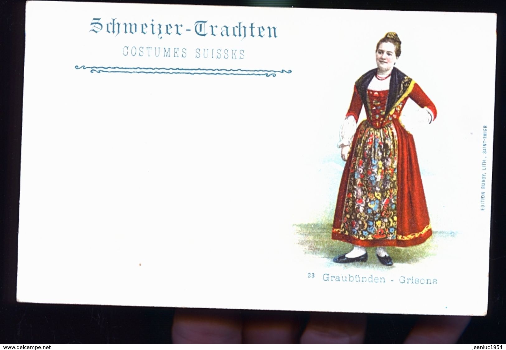 COSTUME SUISSE 1900 - Autres & Non Classés