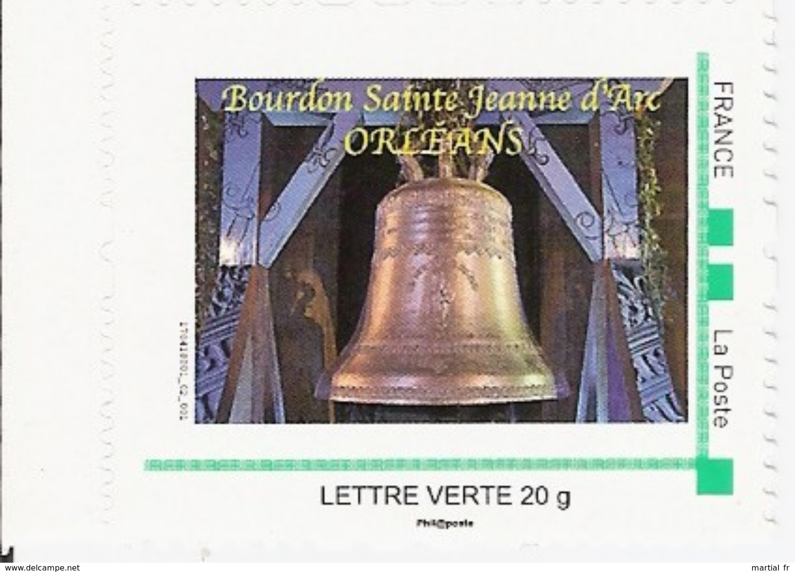 FRANCE TPP TIMBRE POSTE PERSONNALISE MTM MONTIMBRAMOI MONTIMBR@MOI 20 G Cloche Bourdon Jeanne D Arc Orleans BELL GLOCKE - Musique