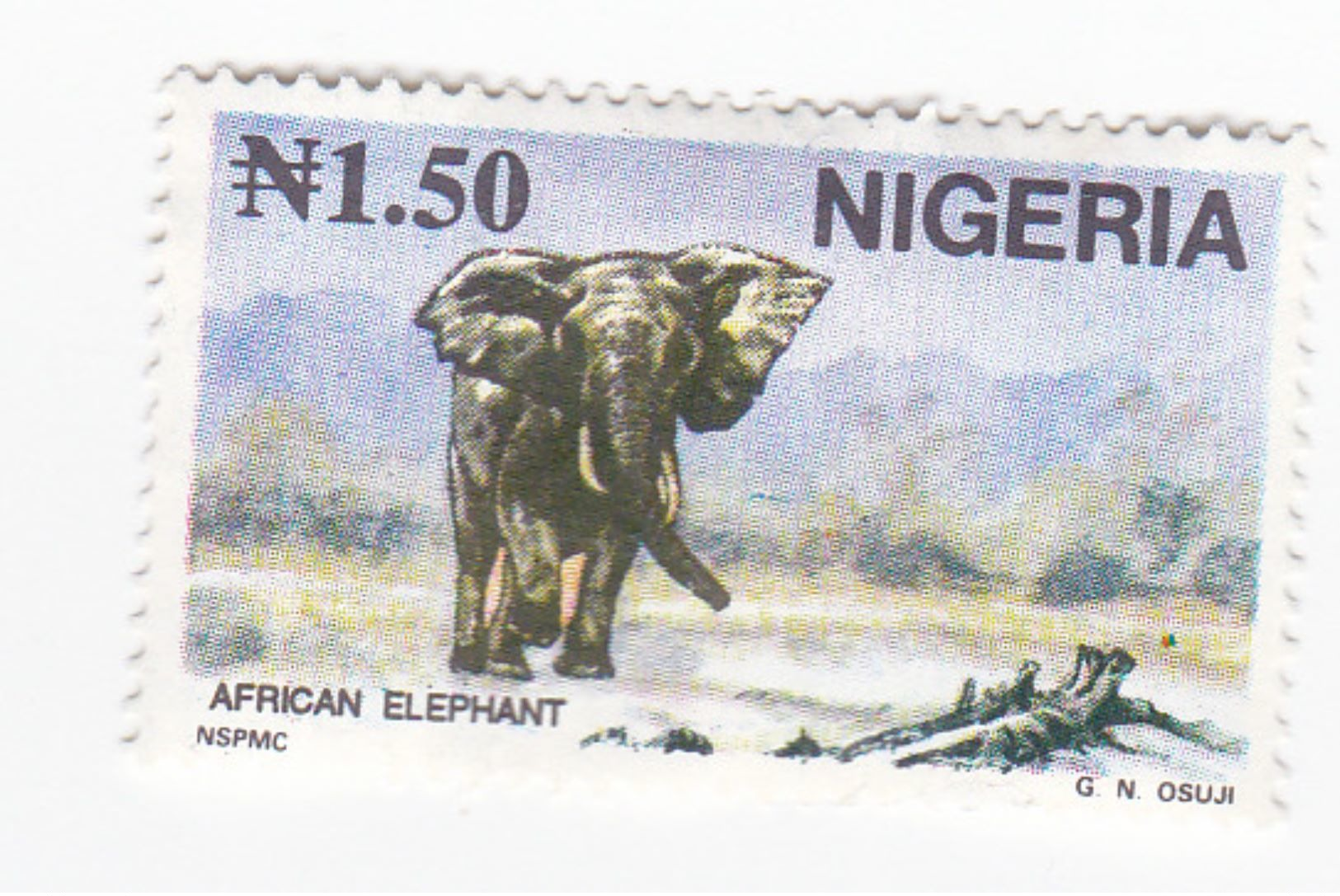 1,50 N - ELEPHANT D'AFRIQUE - Nigeria (1961-...)