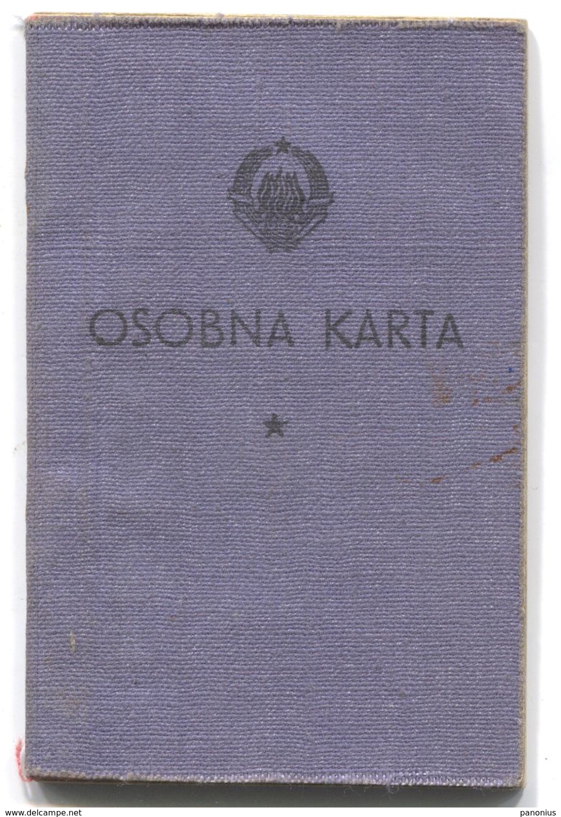 Identity Card / Personalausweis - CROATIA ( In Yugoslavia ), 1950. - Historische Documenten