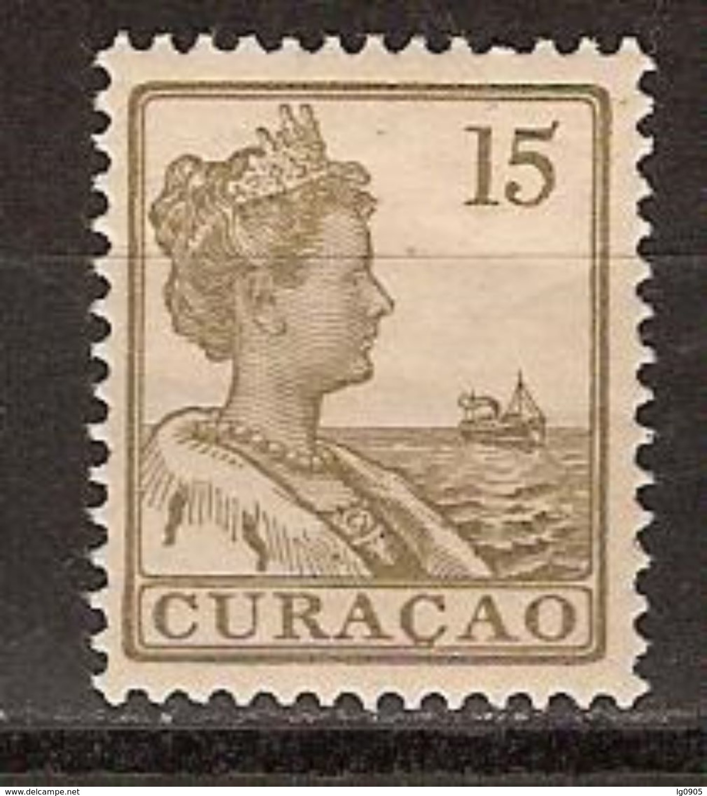 Nederlandse Antillen Curacao 60 MLH ; Queen Koningin Reine Reina Wilhelmina 1915 LOOK NOW FOR VERY FINE MLH COLLECTION - Curazao, Antillas Holandesas, Aruba