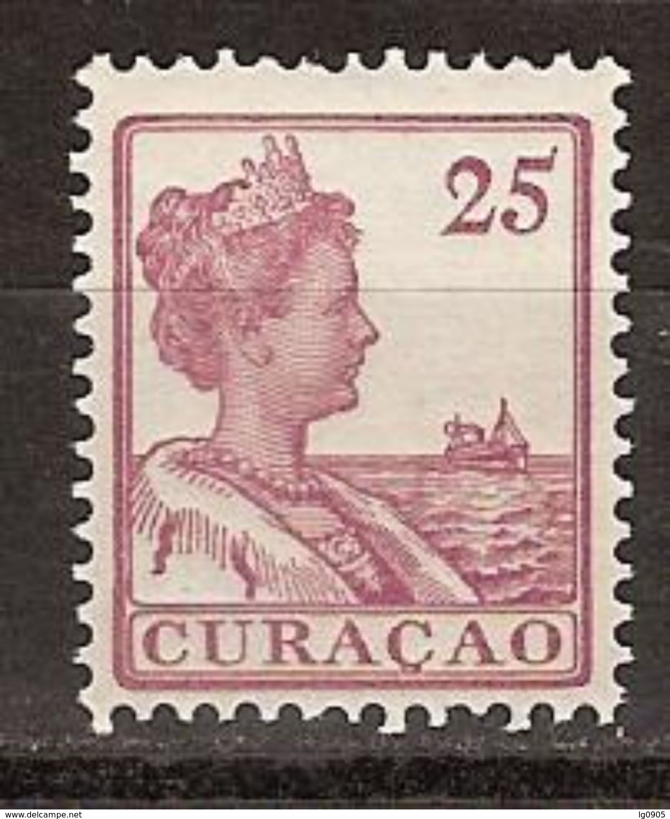 Nederlandse Antillen Curacao 65 MLH ; Queen Koningin Reine Reina Wilhelmina 1915 LOOK NOW FOR VERY FINE MLH COLLECTION - Curaçao, Nederlandse Antillen, Aruba