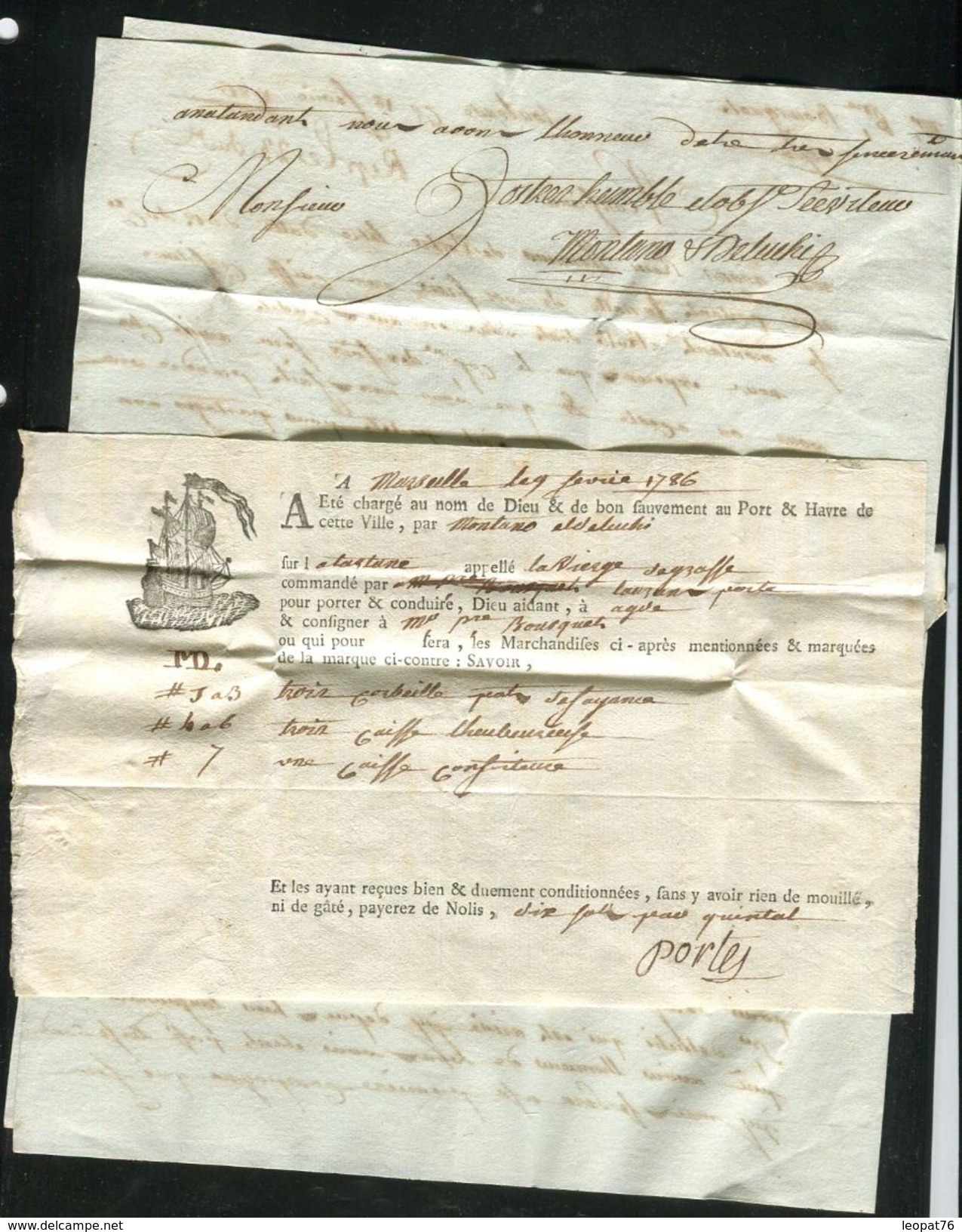 France - Lettre Avec Texte De Toulouse Pour Adge En 1786 - Ref D338 - 1701-1800: Vorläufer XVIII