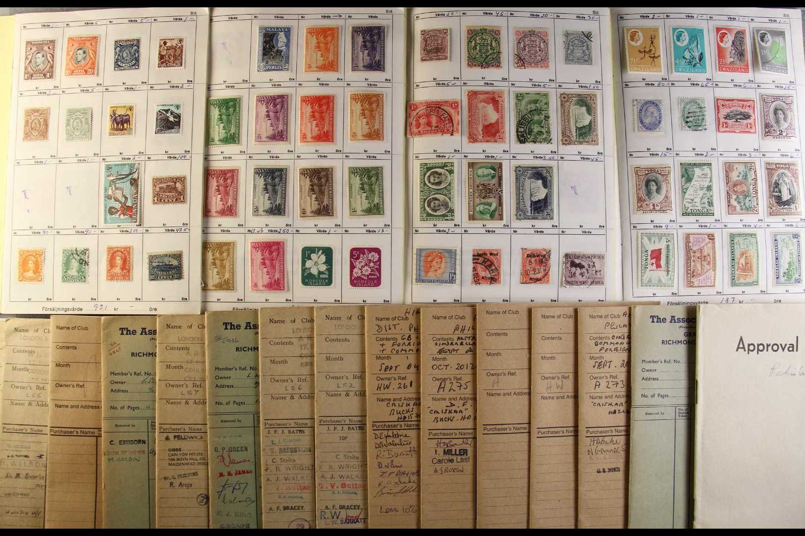 STAMP CLUB - CIRCUIT BOOKS 1860's-1960's Mint & Used Ranges From Around The World In A Pile Of Circuit Books. Includes U - Sonstige & Ohne Zuordnung