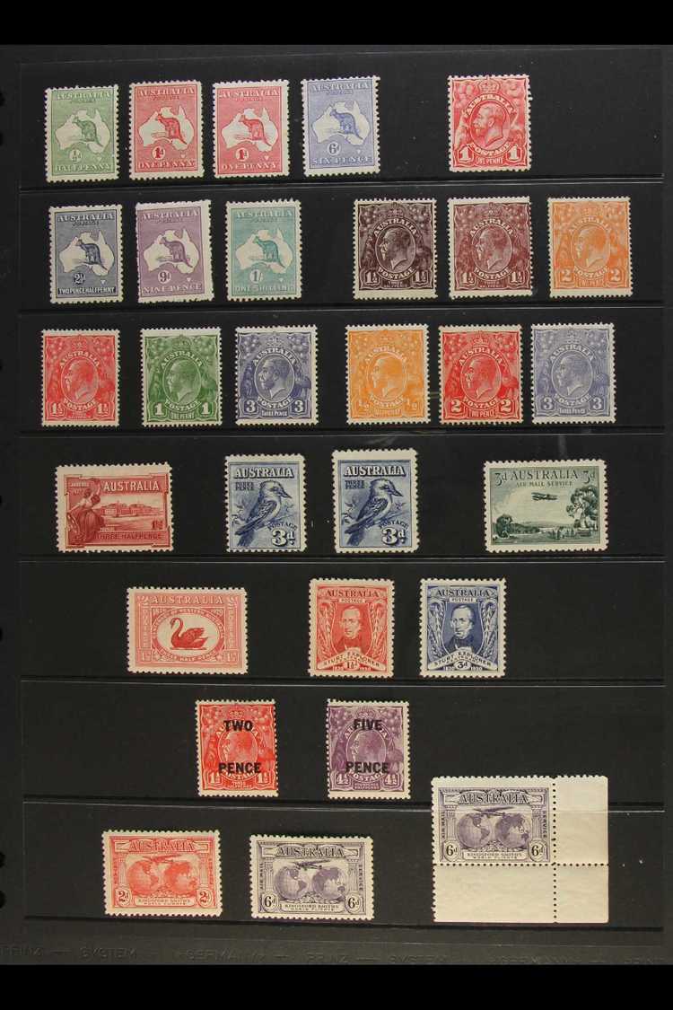 1913-36 KING GEORGE V MINT SELECTION Includes Kangaroo's To 1s Plus £1 Grey With "SPECIMEN" Overprint, Geo V Heads To 3d - Sonstige & Ohne Zuordnung
