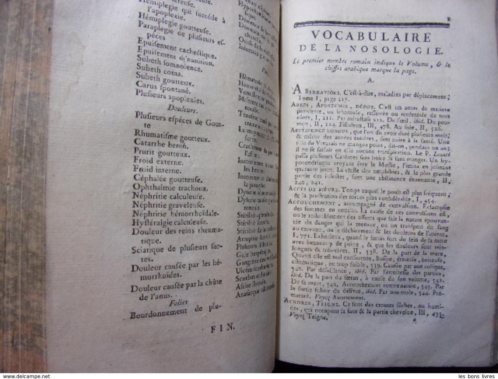 NOSOLOGIE.Les Flux, Les Difformités  François Boissier De Sauvage MDCCLXXI - Jusque 1700