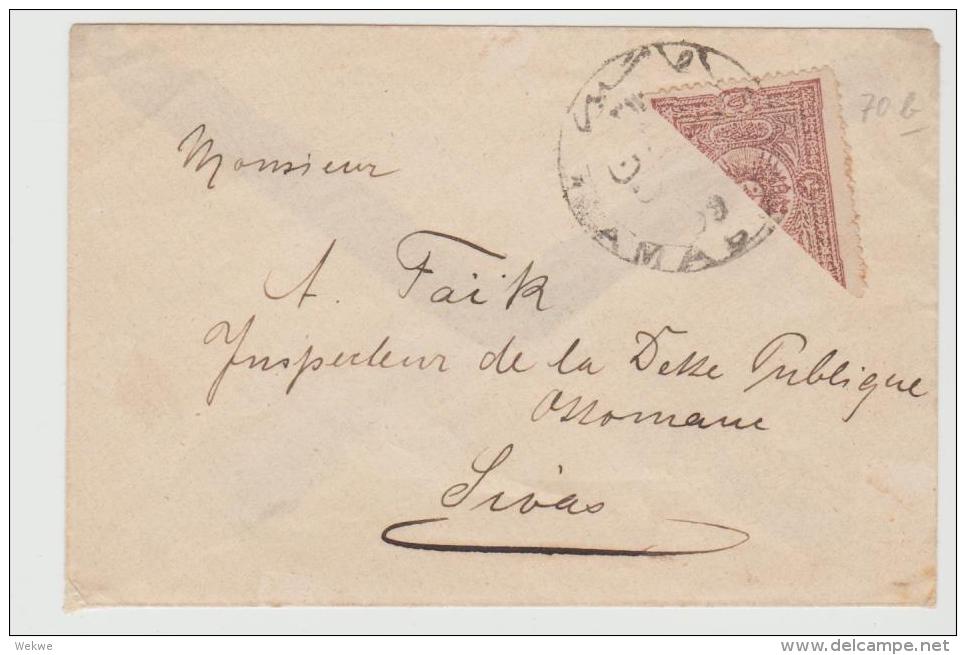 Sy056  /  Syrien, (Ottoman-Zeit) Halbierung Ex Damaskus Nach Livas - Briefe U. Dokumente