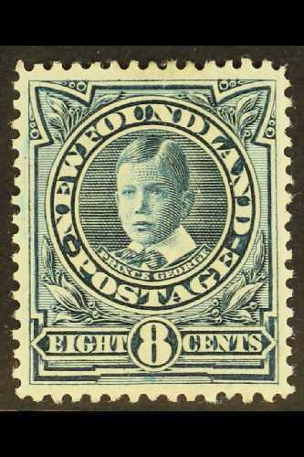 1911-16 8c Greenish-blue Prince George, SG 123a, Fine Mint, Well Centered. For More Images, Please Visit Http://www.sand - Altri & Non Classificati