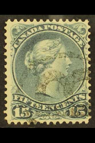 1868-71 15c Slate Large Queen, Perf 11½ X 12, SG 66, Neat "R" Cancel. For More Images, Please Visit Http://www.sandafayr - Sonstige & Ohne Zuordnung