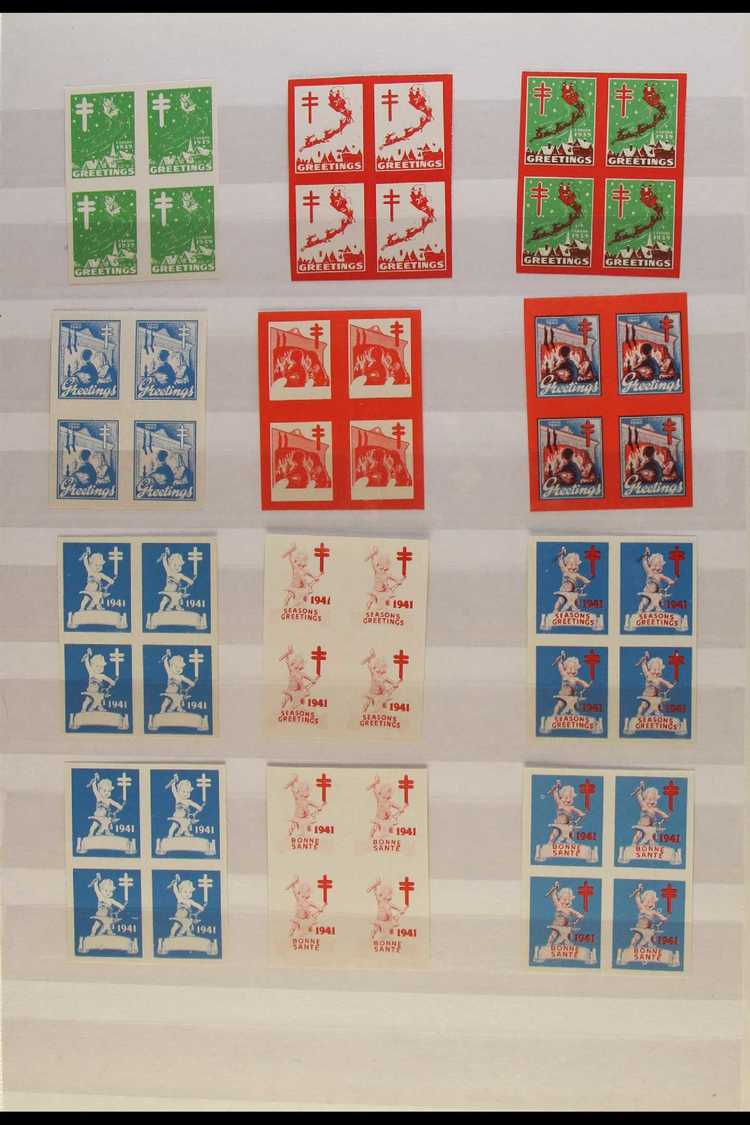 CHRISTMAS ANTI-TB SEALS 1939-1957 All Different Collection Of IMPERF PROGRESSIVE PROOF SETS In Superb Never Hinged Mint  - Sonstige & Ohne Zuordnung