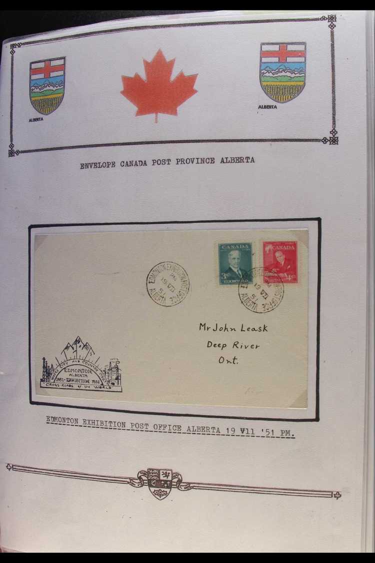 PROVINCE OF ALBERTA An Attractive And Interesting Collection Written Up In An Album, With Clear Cds Postmarks Displayed  - Sonstige & Ohne Zuordnung