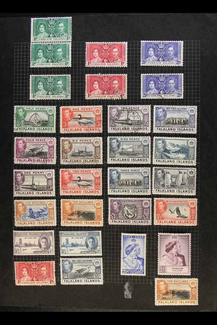 1891-1955 MINT & USED COLLECTION Includes A Few QV & KEVII Stamps, Strength In KGV & KGVI, We Note 1929-37 Whale & Pengu - Falklandinseln