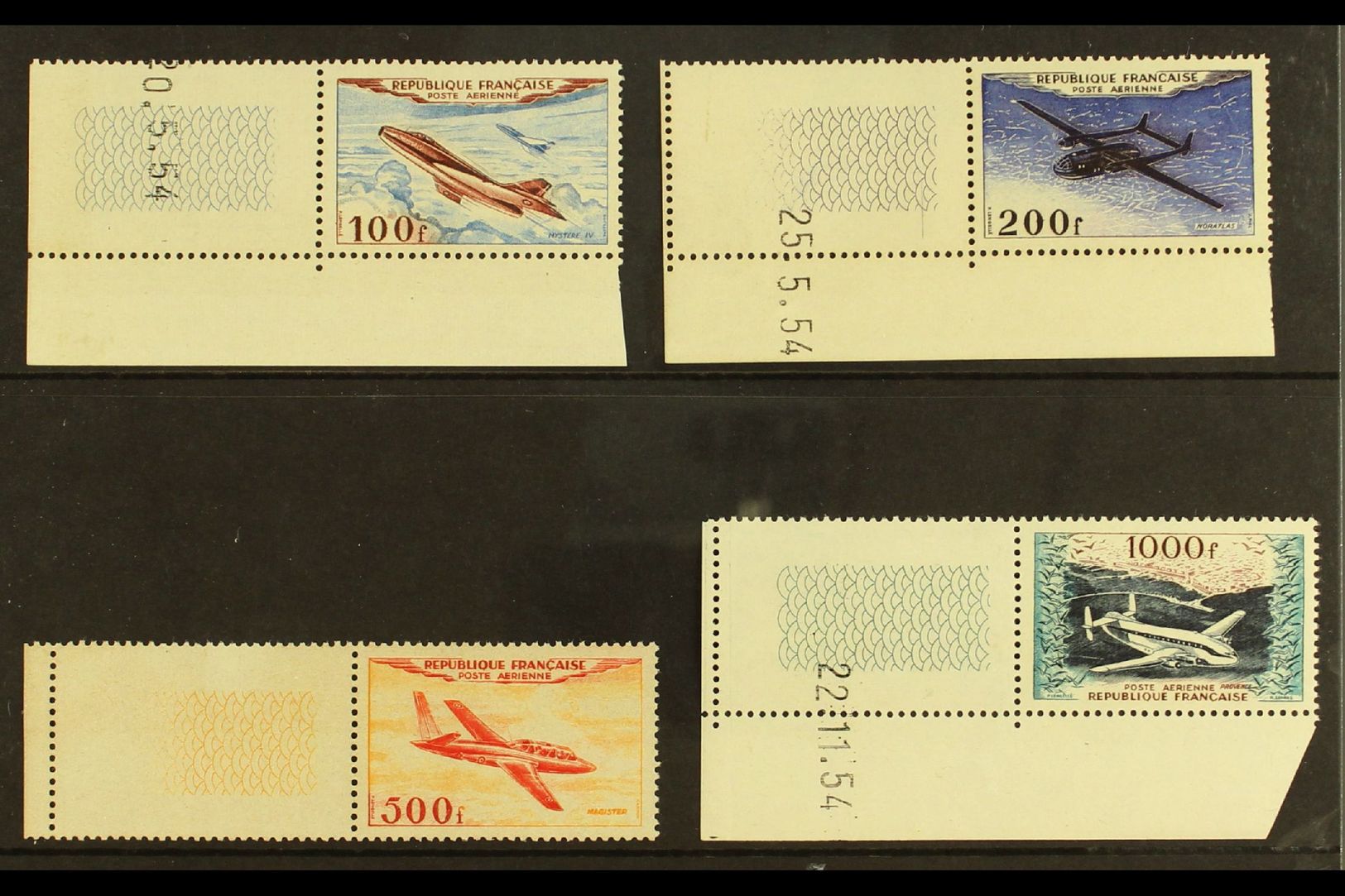 1954 Airmails, Aeroplanes Set, Yvert 30/3, SG 1194/7, Never Hinged Mint (4) For More Images, Please Visit Http://www.san - Altri & Non Classificati