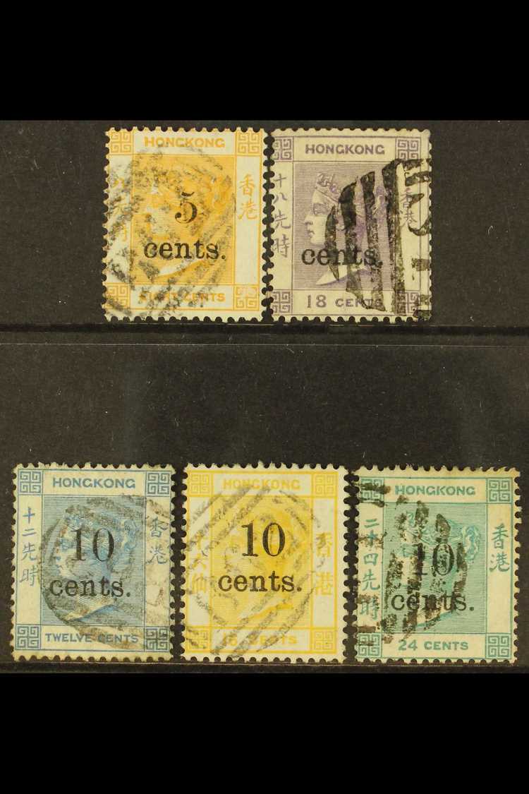1880 Surcharges Complete Set, SG 23/27, Good To Fine Used. (5 Stamps) For More Images, Please Visit Http://www.sandafayr - Sonstige & Ohne Zuordnung