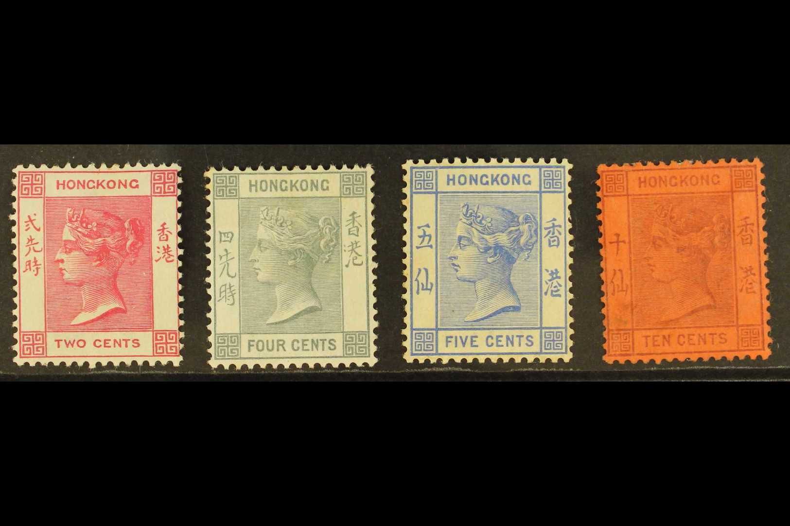 1882-96 2c Aniline Carmine, 4c Slate-grey, 5c Pale Blue, 10c Purple On Red, Wmk Crown CA, SG 33a, 34/5, 38, Good To Fine - Sonstige & Ohne Zuordnung