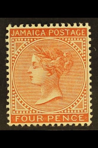 1905-11 4d Red-brown QV, SG 48, Very Fine Mint, Fresh. For More Images, Please Visit Http://www.sandafayre.com/itemdetai - Giamaica (...-1961)