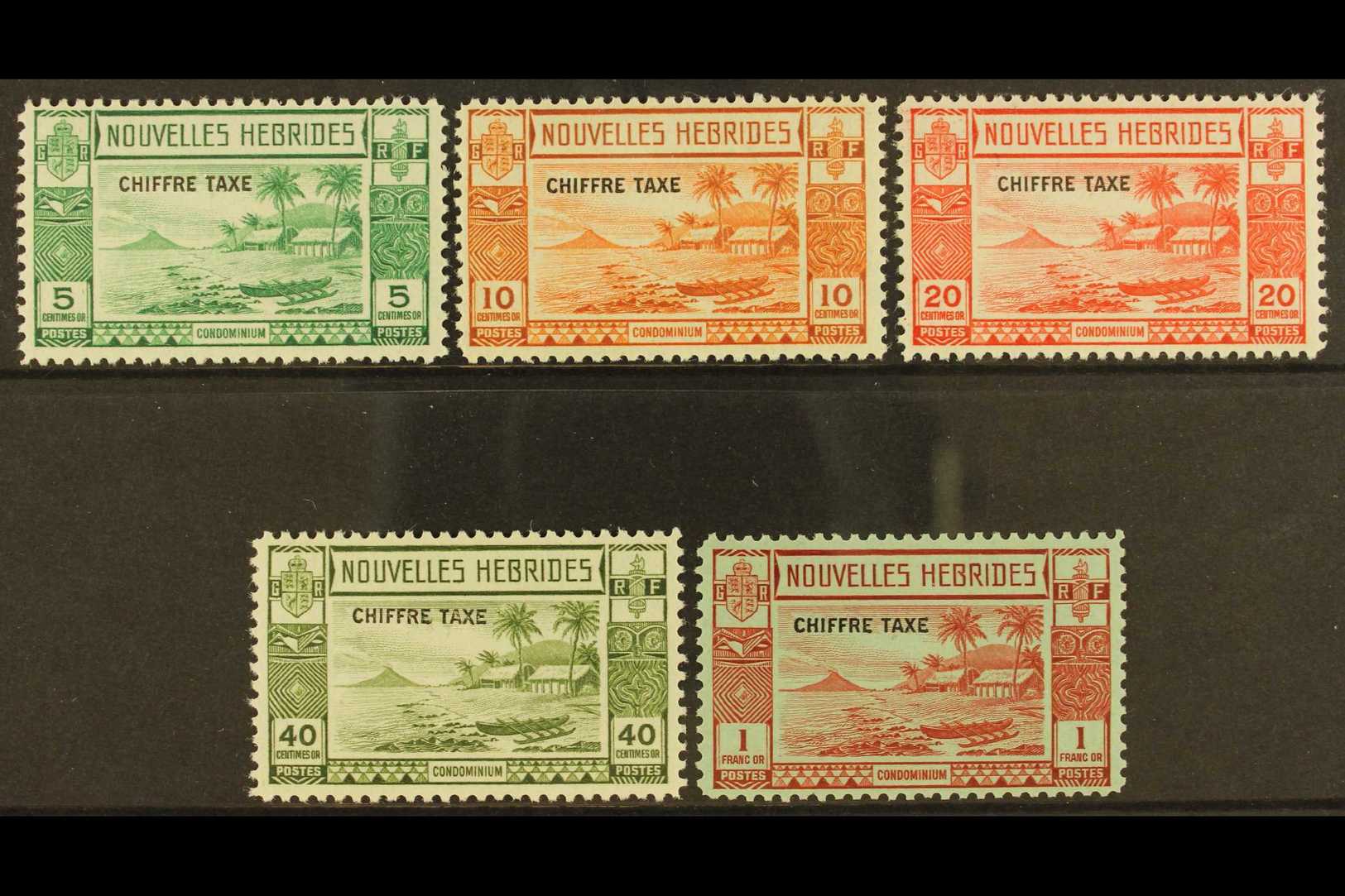 FRENCH INSCRIPTIONS POSTAGE DUES 1938 Small Overprint Set, SG FD 65/69, Very Fine Mint. (5 Stamps) For More Images, Plea - Sonstige & Ohne Zuordnung