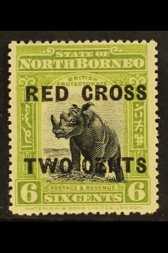 1918 6c +2c Apple Green, Red Cross, Perf 14½ - 15, SG 221bc, Very Fine And Fresh Mint. Scarce Stamp. For More Images, Pl - Nordborneo (...-1963)