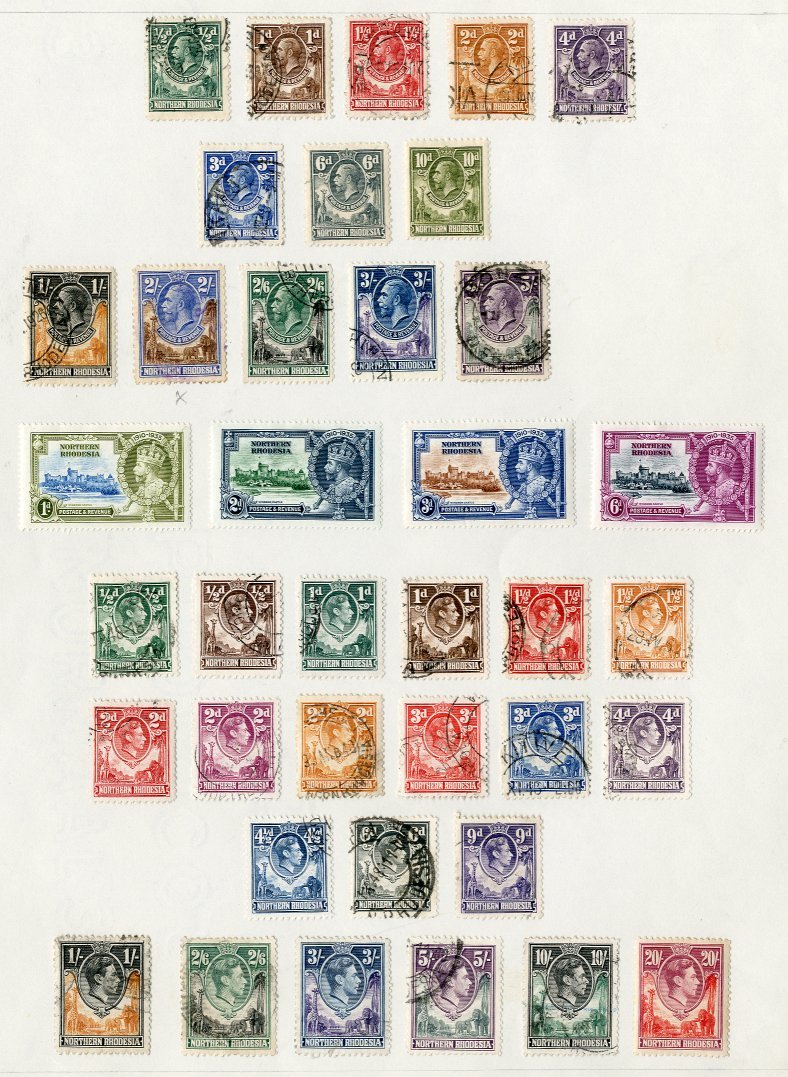 1925-63 ALL DIFFERENT COLLECTION Neatly Presented On Album Pages. Includes 1925-29 Most Values To 5s Used, 1929 Postage  - Nordrhodesien (...-1963)