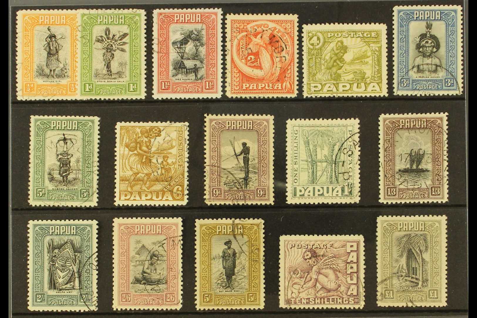 1932-40 Pictorials Set Complete, SG 130/145, Very Fine Used (16 Stamps) For More Images, Please Visit Http://www.sandafa - Papua-Neuguinea