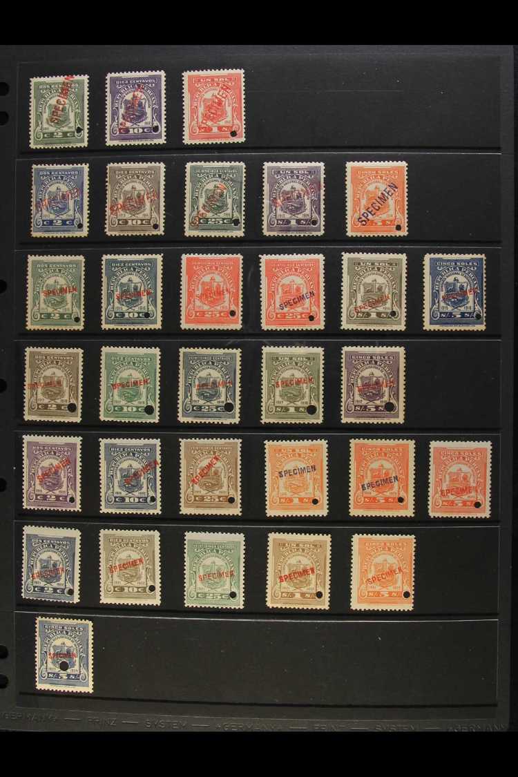 REVENUE STAMPS - SPECIMEN OVERPRINTS 1911 To Circa 1930 American Bank Note Company Never Hinged Mint All Different Colle - Peru