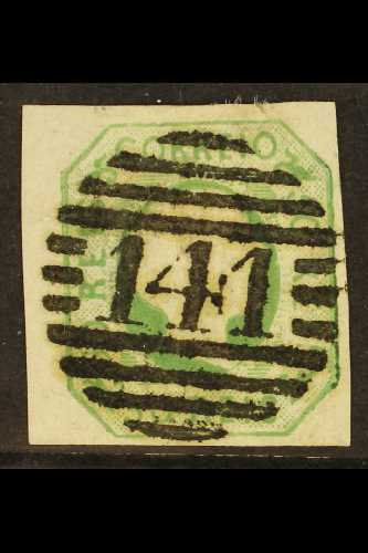 1855 50r Yellow-green, Mi 7a, Used, Clear & Full Strike Of "141" Numeral Postmark. For More Images, Please Visit Http:// - Sonstige & Ohne Zuordnung