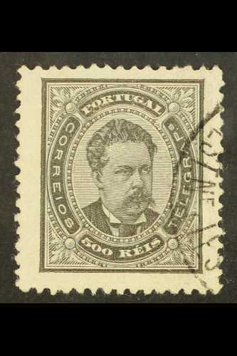 1882-1884 500r Black "King Luis", Mi 58yb, SG 216, Very Fine Cds Used For More Images, Please Visit Http://www.sandafayr - Sonstige & Ohne Zuordnung