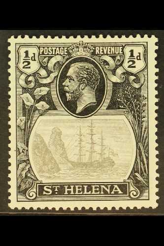 1922-37 ½d Grey And Black With "TORN FLAG" Variety, SG 97b, Very Fine Mint. For More Images, Please Visit Http://www.san - St. Helena