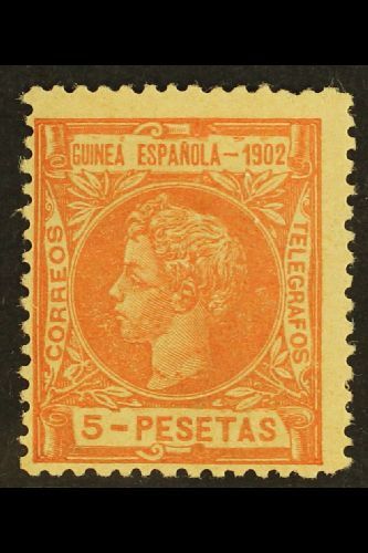GUINEA 1902 5p Pale Red Top Value, SG 8 Or Edifil 8, Fine Mint, Centred To Lower Left. For More Images, Please Visit Htt - Sonstige & Ohne Zuordnung