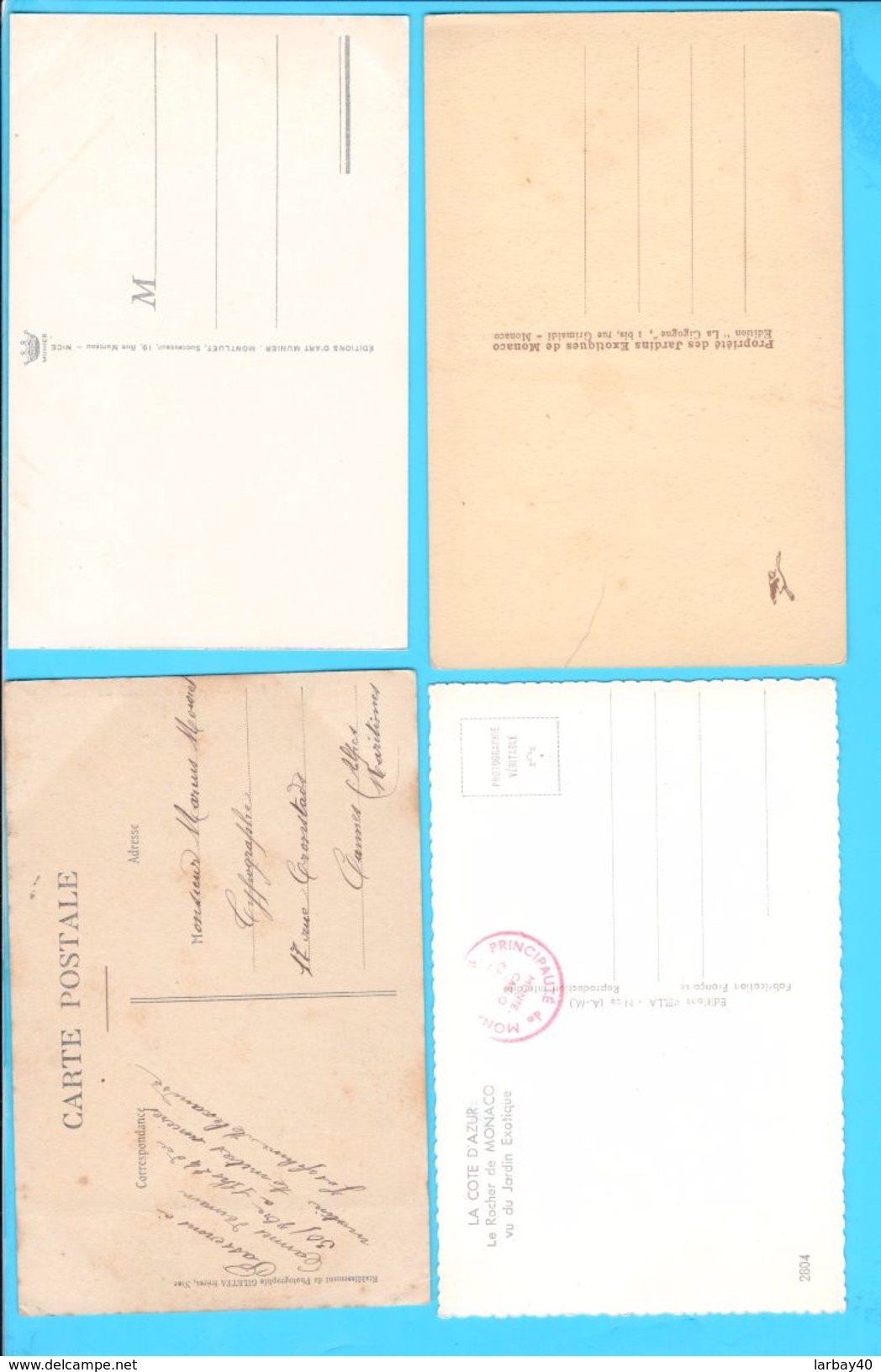Lot De 12 Cpa  Carte Postale Ancienne - Monaco - Verzamelingen
