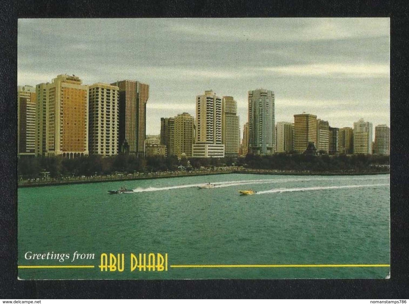 United Arab Emirates UAE Abu Dhabi Picture Postcard Corniche Abu Dhabi Beach View Card  U A E - Dubai