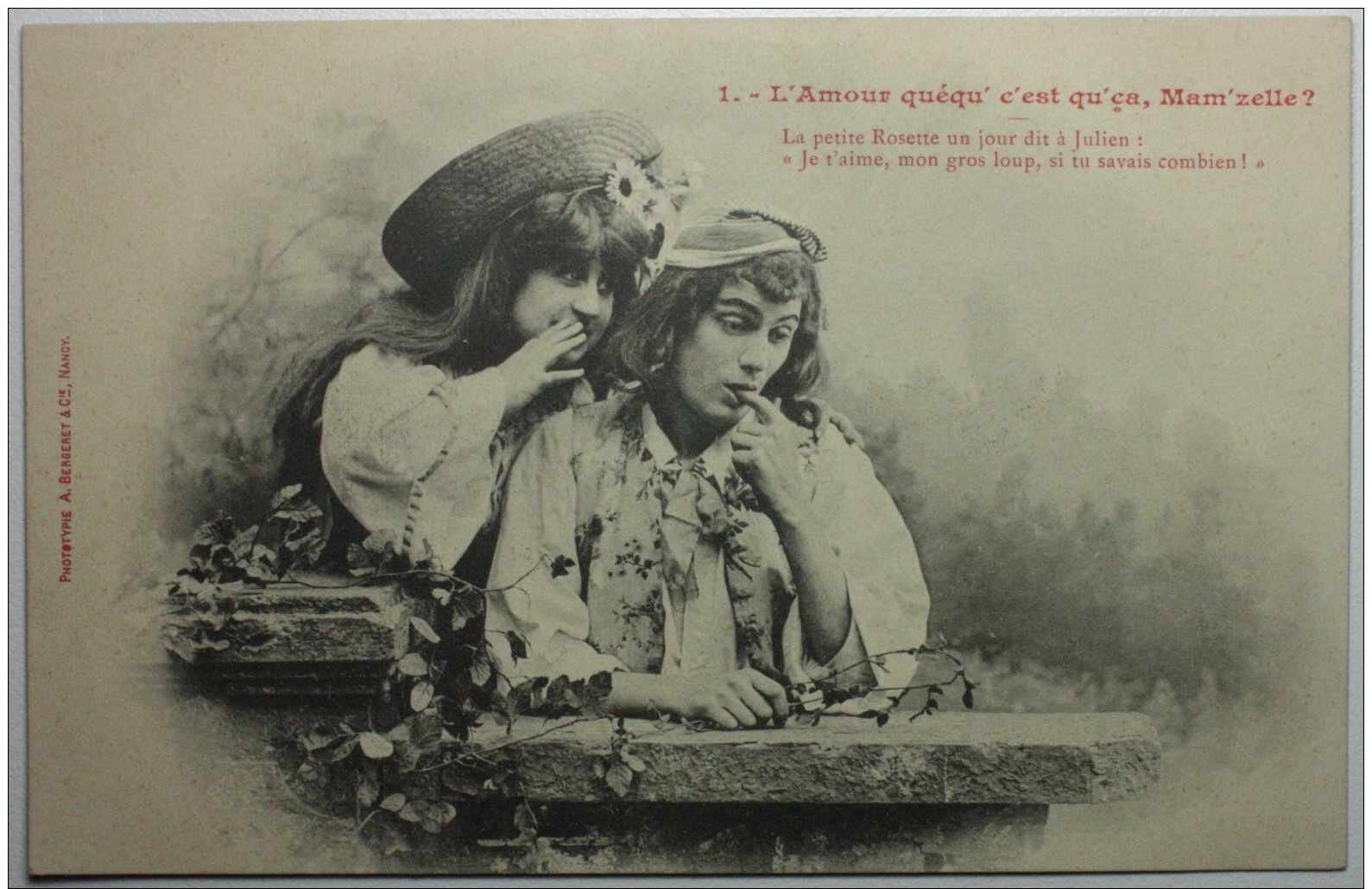 FANTAISIE L'Amour Quéqu' C'est Qu'ça Mamzelle ? - Lot De 4 Cartes - Autres & Non Classés