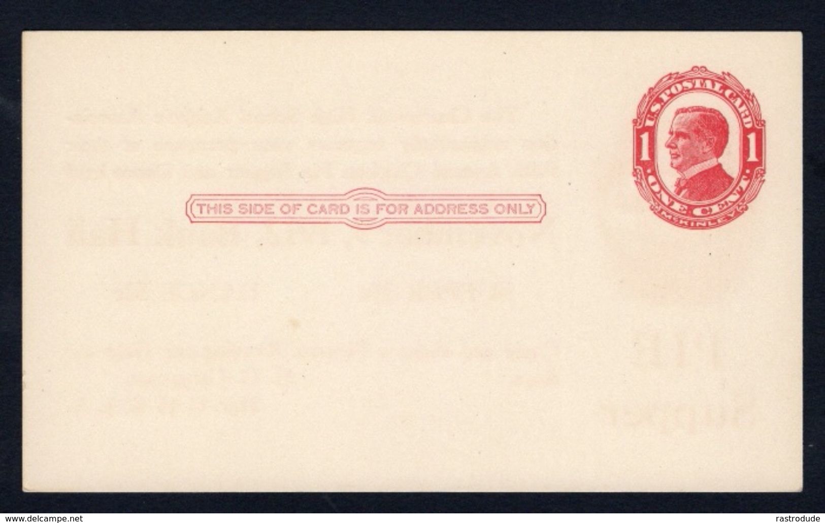 U.S 1912 - 1 C Private Postal Stationery - Chicken Pie, Chicks, Poultry, Dance, Supper, Athletics - Ernährung