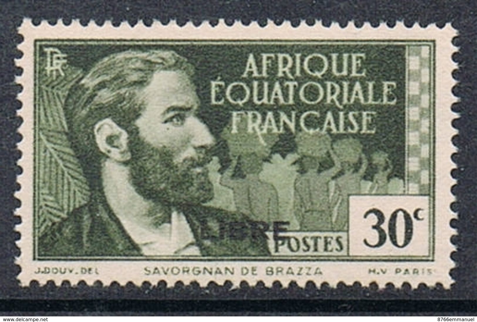 A.E.F. N°103 N**  FRANCE LIBRE  Variété Surcharge Déplacée - Neufs