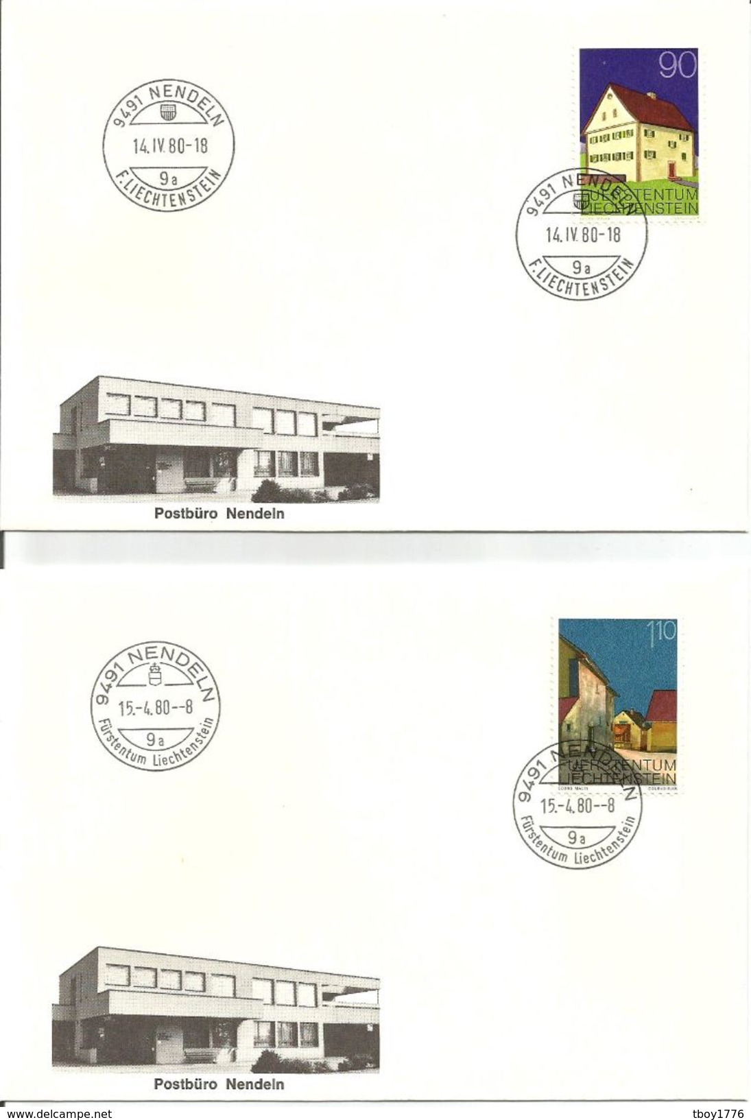 LIE ENVELOPPES SPECIALES 14 AVRIL 1980 "COLLECTION COMPLETE CHANGEMENT DE CACHET POSTAL"