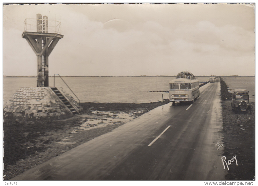 Ile De Noirmoutier 85 - Passage Du Gois - 1956 Cachet Barbatre - Autobus - Ile De Noirmoutier