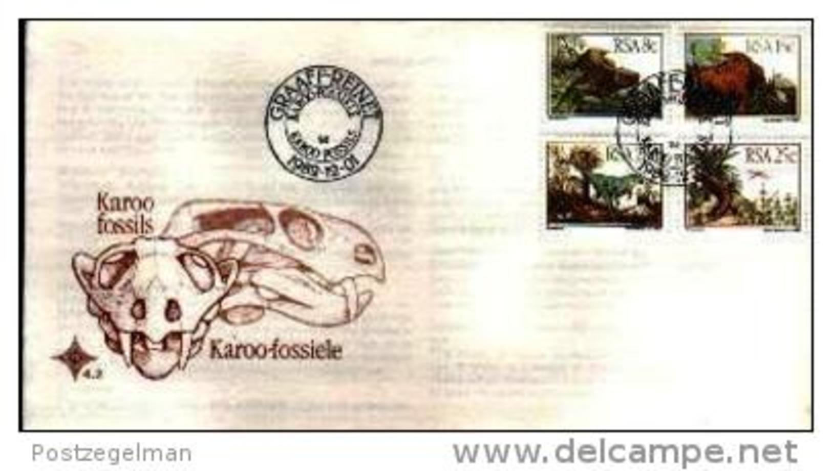 REPUBLIC OF SOUTH AFRICA, 1982, Prehistoric Animals,  First Day Cover 4.2 - Brieven En Documenten